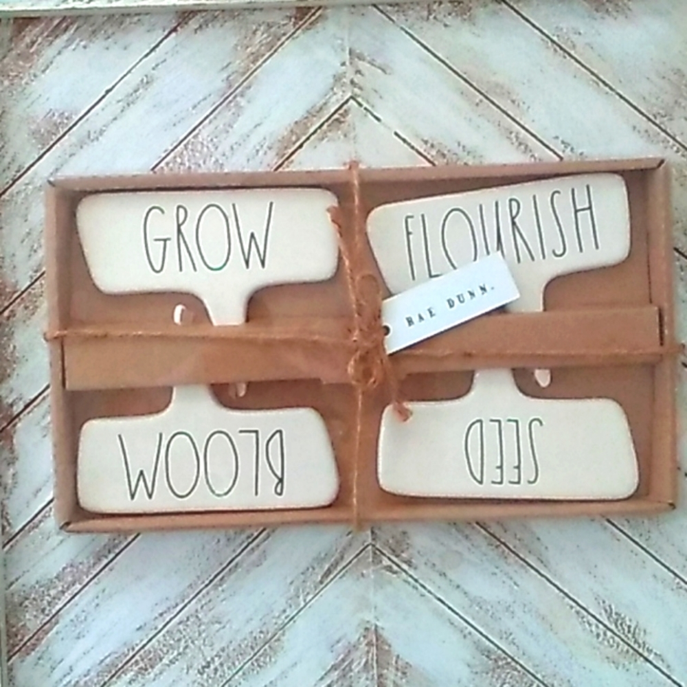 Rae Dunn Set of 4 Garden Plant Markers